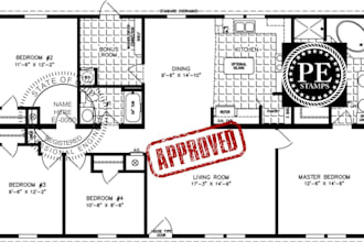 pe stamp and seal your architectural drawings, floor plan city permit in USA