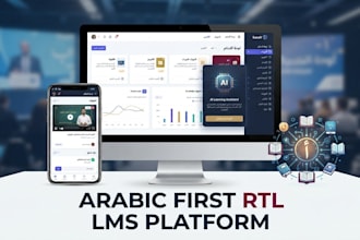 develop an arabic first rtl lms online learning platform with ai