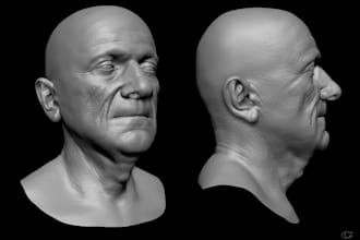 3d head bust 3d modeling character model 3d face model 3d stl for 3d printing