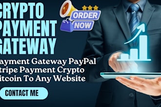 integrate payment gateway paypal stripe payment crypto bitcoin to any website