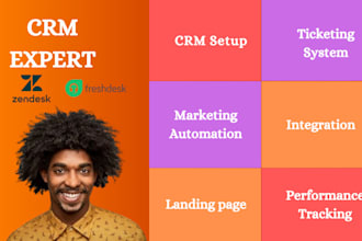 setup zendesk, freshdesk, zoho CRM, freshsales and pipedrive