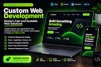 build a custom responsive website with react and typescript