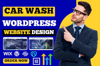 build responsive car wash website with appointment booking car detailing website