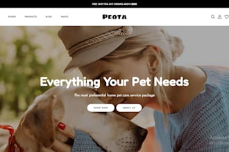design pet accessories store pet food shopify store pet toy pet supplies store