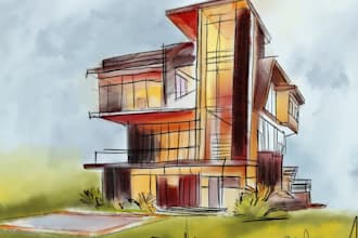 draw a full set of architectural construction drawings, architect sketches