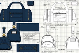 do bag tech pack design for manufacturer handbag backpack duffle luggage bag