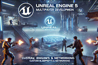 develop high quality unreal engine 5 game with blue prints and multiplayer