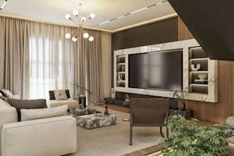 remodel functional brick house,facade,interior living room cgi,kitchen settings,
