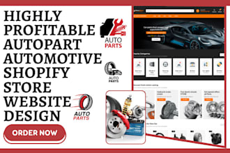 build auto part website auto part car part shopify store automative part website