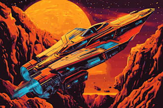 do design a spaceship, sci fi illustration and sci fi art