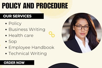 professionally write sops, policies, handbooks and compliance docs