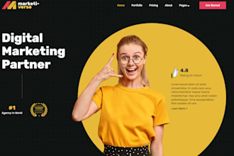 design dynamic digital marketing agency website, agency website, smma website