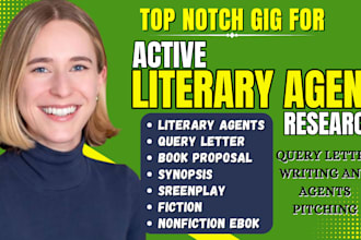 find active literary agents, write query letter, book proposals, book synopsis