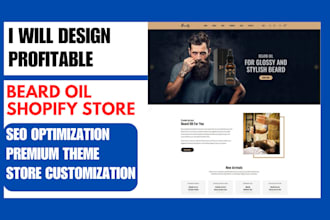 design beard oil shopify store private label beard care store hair care website