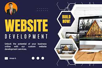 do website development as full stack web developer, front end, backend developer