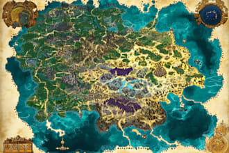 make your high quality high detail fantasy map for dnd