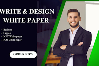 write and design professional white paper and crypto white paper