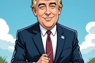 make a political caricature and cartoon art