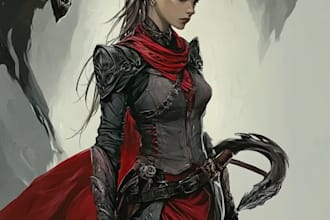 draw cartoons, fantasy, realistic characters, and artwork