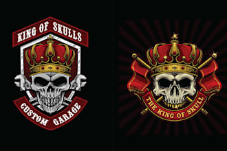 make custom king skull logo