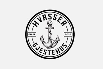create maritime summer bar docks logo design