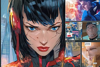 make a novel comic book illustration anime art book cover