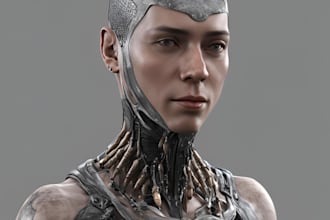 do a realistic 3d metahuman character design, 3d character modeling vroid stl