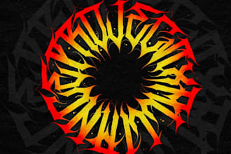 create death, black metal, grindcore, hardcore band logo