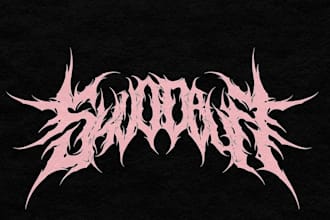draw extreme death metal logo design for your needs