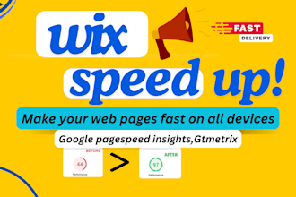 wix speed optimization  and wix  SEO service