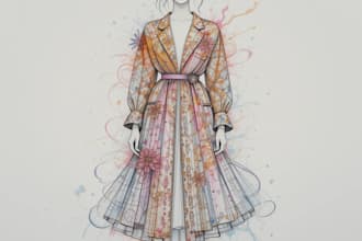 draw fashion illustration , sketch , model , artist , digital