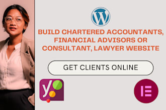 build chartered accountants, financial advisors or consultant, lawyer website