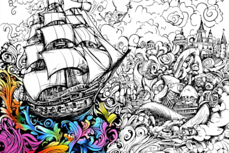 draw doodle art illustration designs on any topic