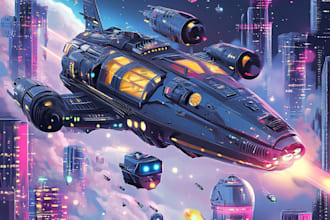 do an amazing sci fi spaceship or design for you