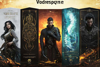 create a stunning fantasy or scifi book cover for you