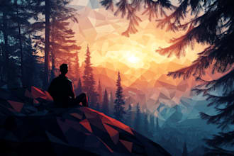make 3d low poly characters for games or animation