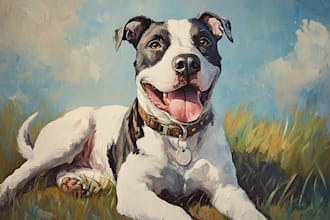 paint your pet with an oil painting in my style