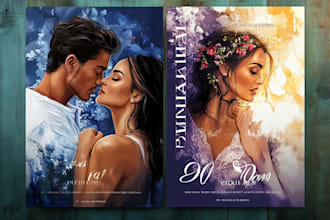 design stunning romance book cover or adult book cover