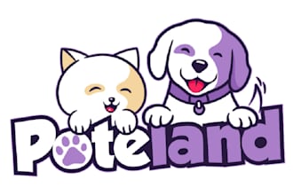 do animal mascot cartoon pet logo and chibi character design