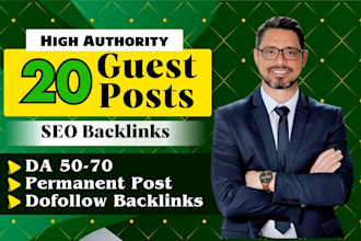 20 premium guest posts or guest posting from da50 plus websites