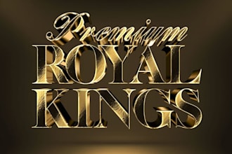 make 3d gold, metallic or chrome effect of text or logo