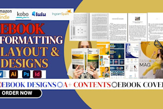 do book layout  typesetting book formatting  flipbook  amazon kdp a plus content