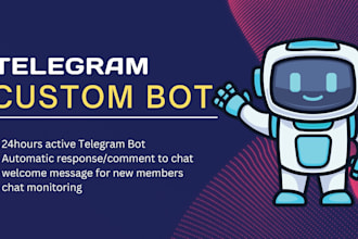 create a advance custom telegram bot for you with full function