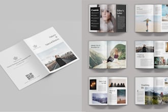 design a custom magazine layout and cover