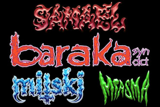 make slam, brutal, grindcore death metal logo