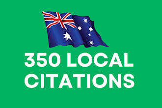 create 350 australia local citation for local gmb ranking
