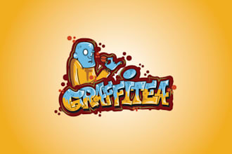 design awesome graffiti style logo
