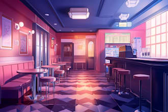make anime background and environment design