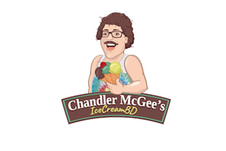 design ice cream company mascot logo