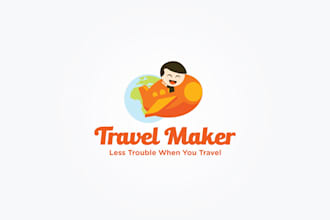 design modern product kid travel logo